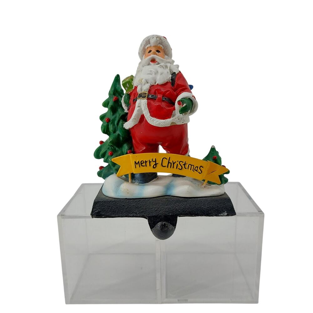 Santa Stocking Stuffer Christmas Holder Holiday Time Iron